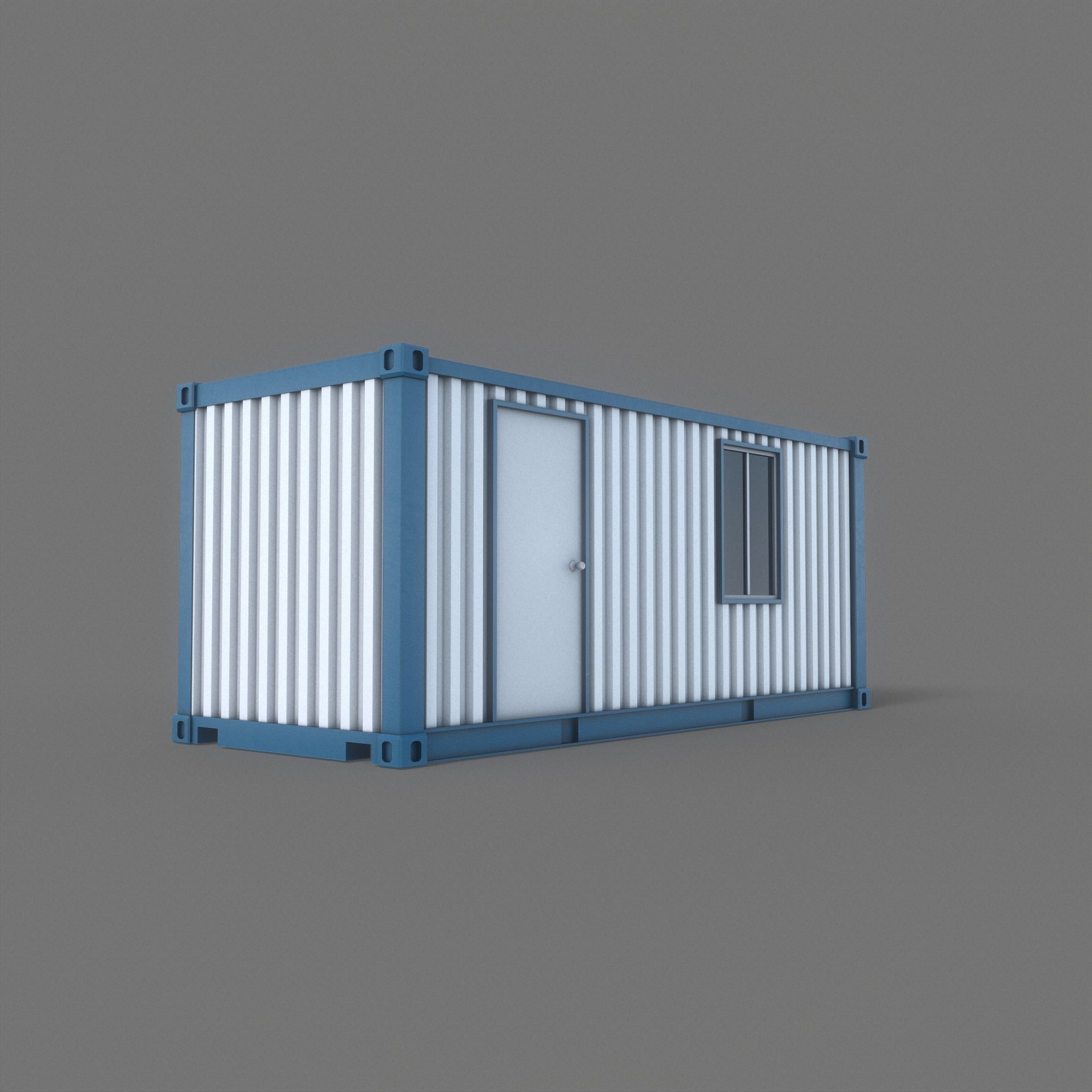 Office Container Game Ready Low-poly 3D model_9