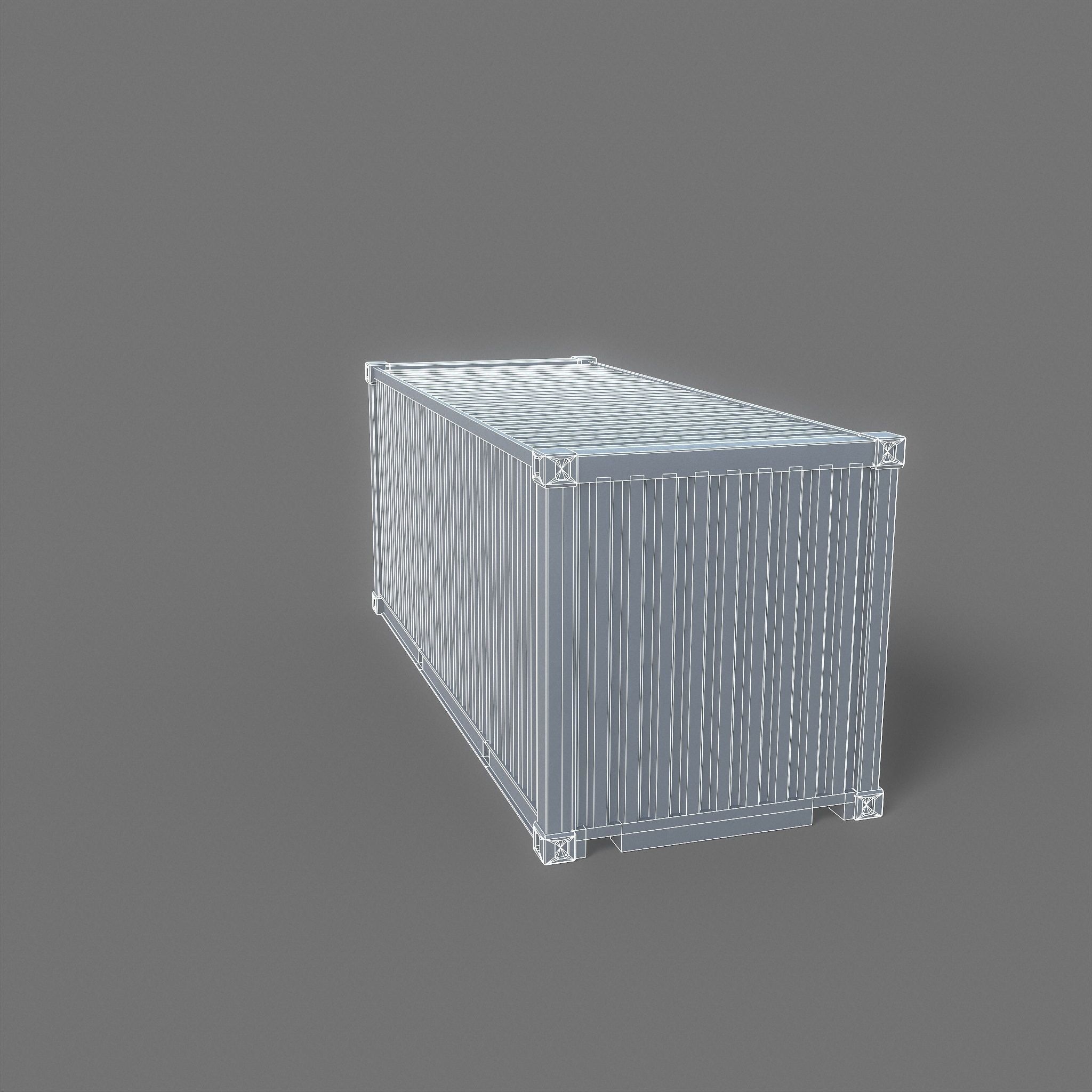 Office Container Game Ready Low-poly 3D model_6