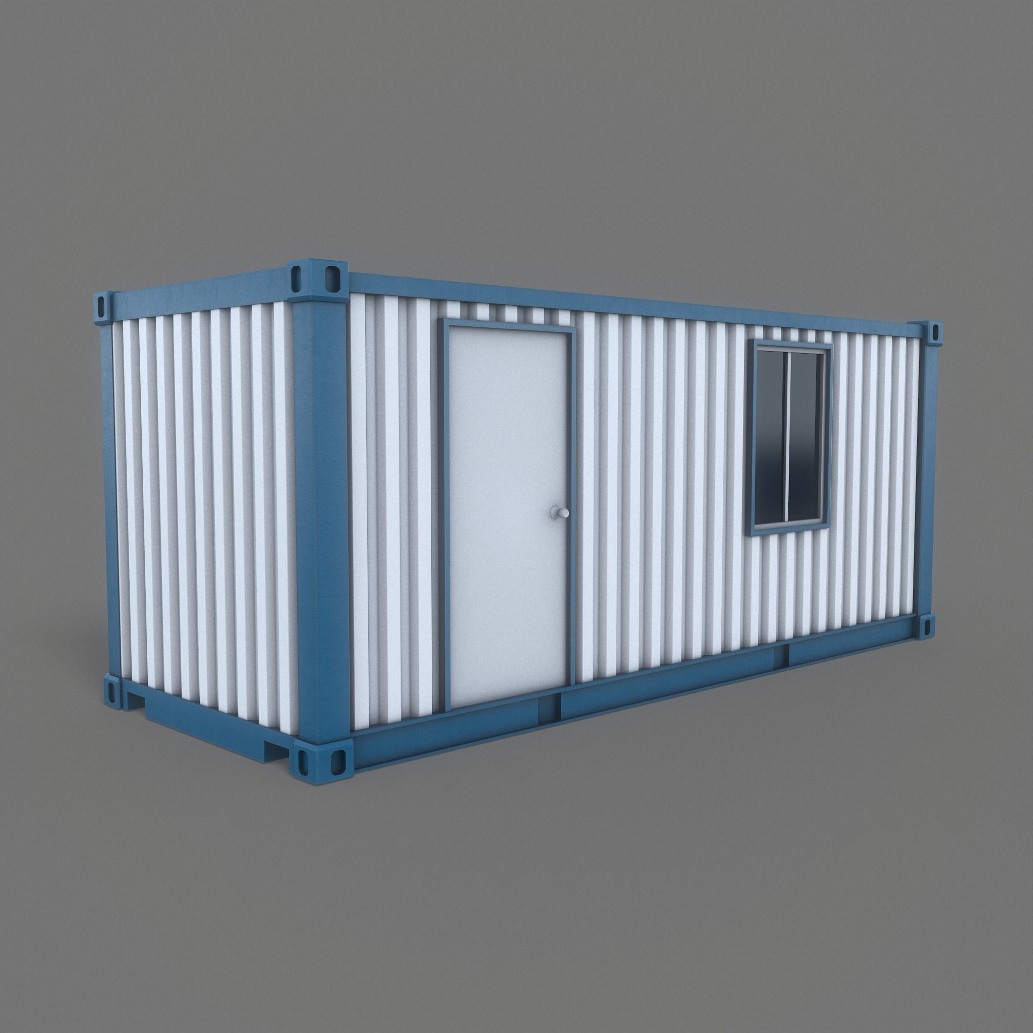 Office Container Game Ready Low-poly 3D model_1