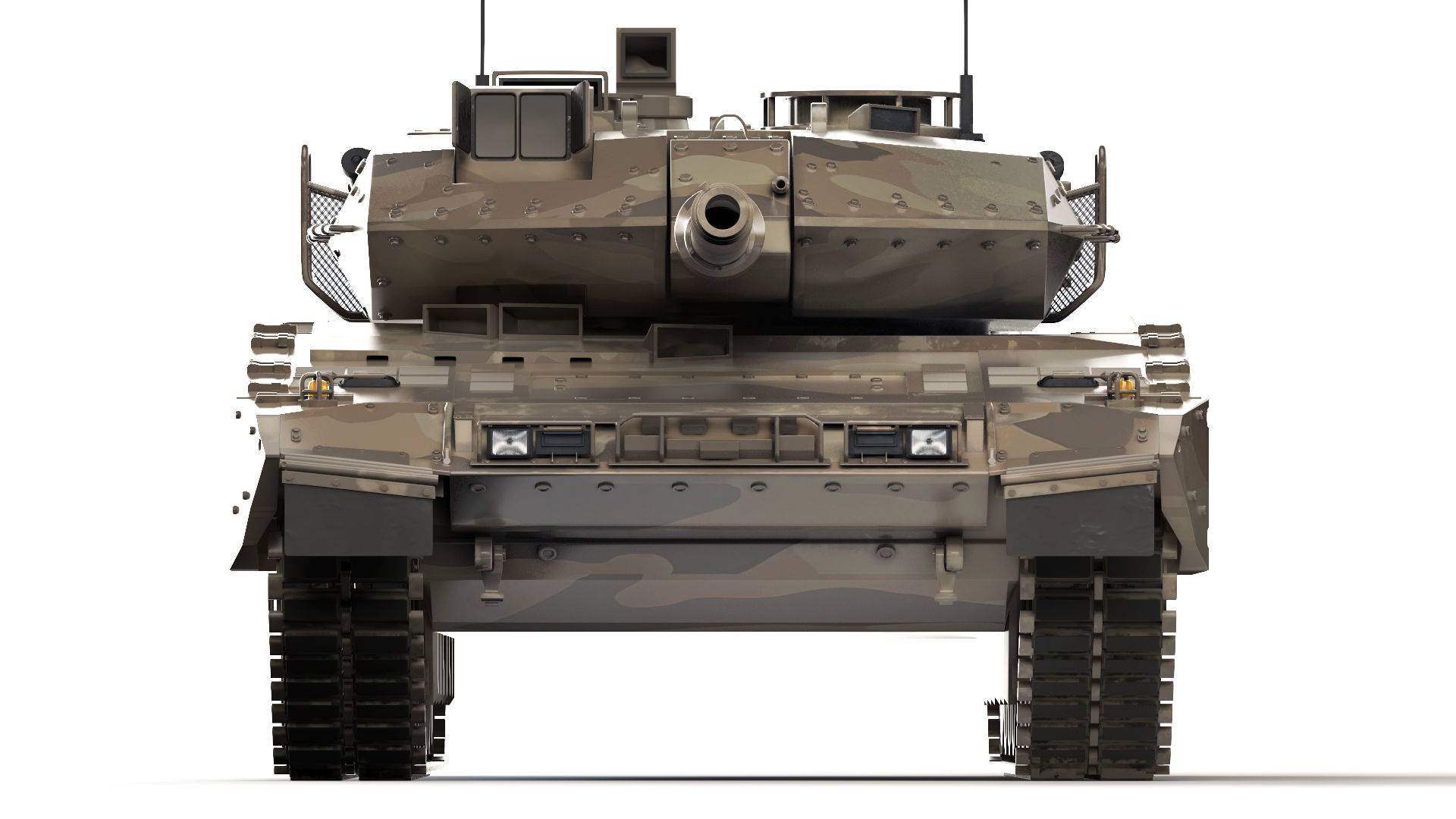 Tank Leopard 2A7V 2016 3D model_7