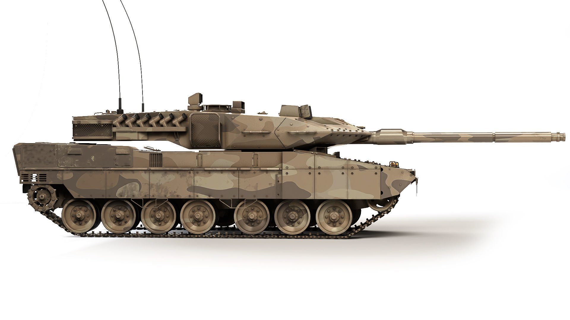Tank Leopard 2A7V 2016 3D model_5