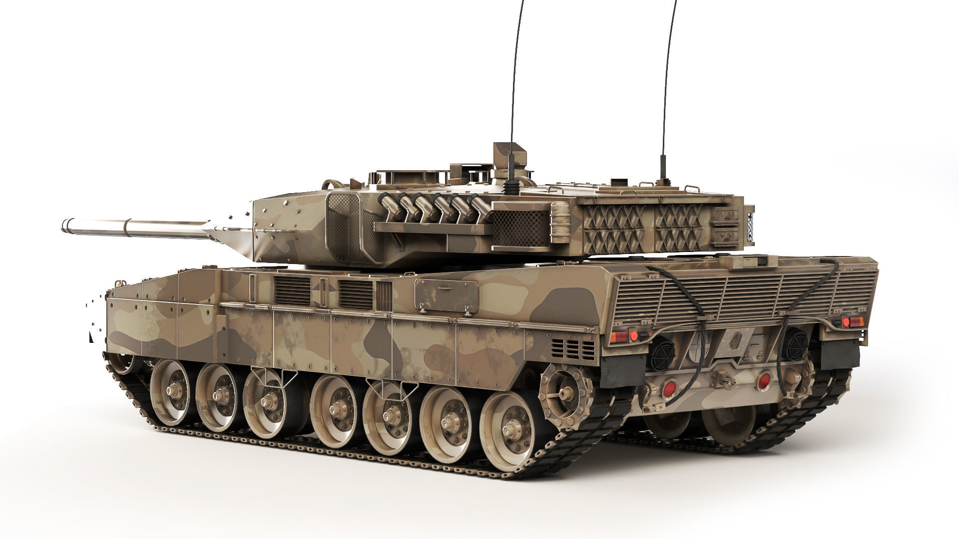 Tank Leopard 2A7V 2016 3D model_2