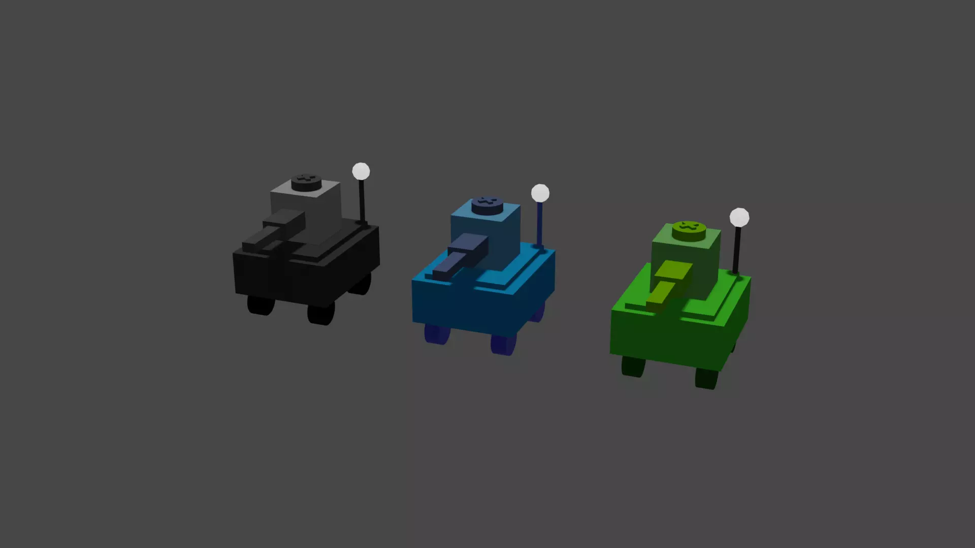 Low Poly Tanks Pack Free low-poly 3D model_0