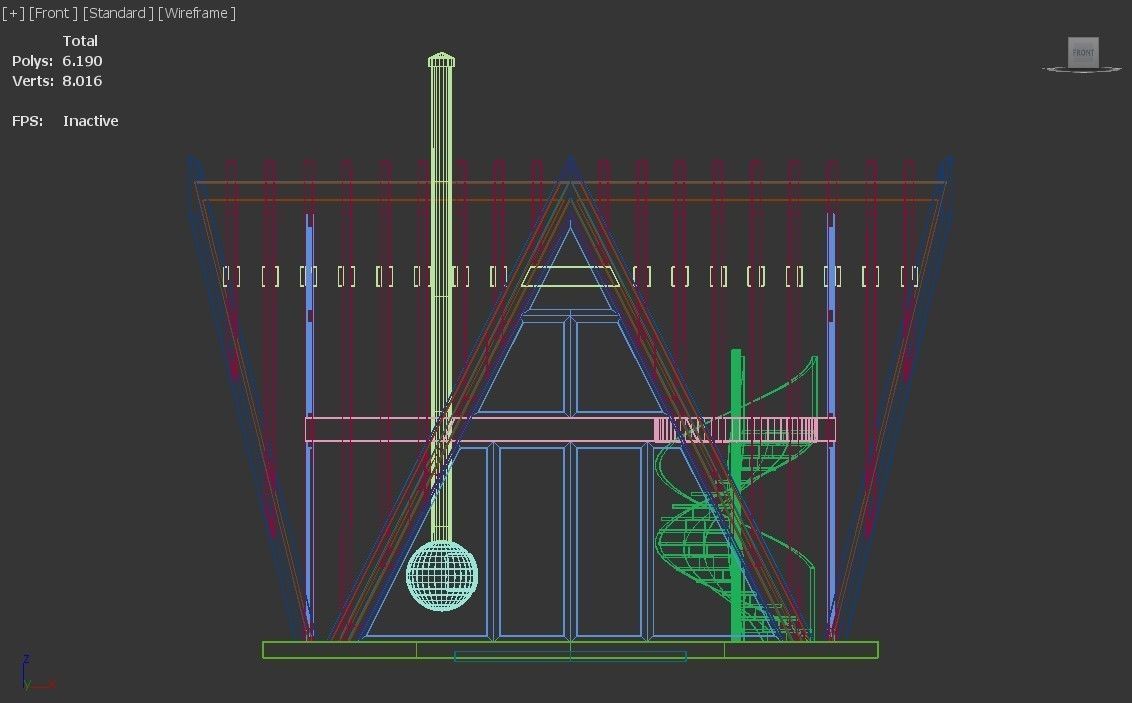 Forest house  Low-poly 3D model_6