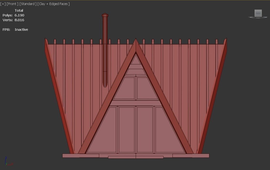 Forest house  Low-poly 3D model_5