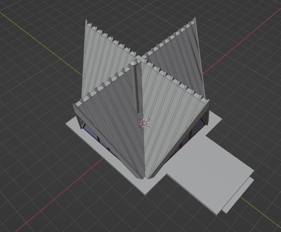 Forest house  Low-poly 3D model_4