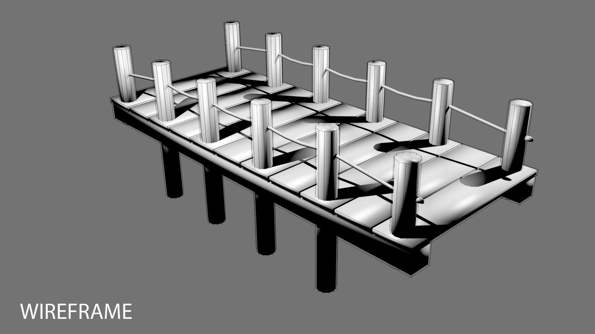 Wooden Bridge 3 3D model_3