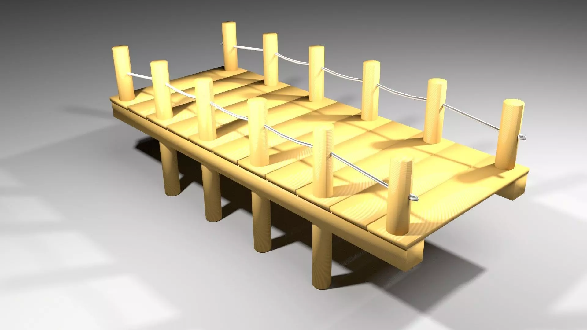 Wooden Bridge 3 3D model_0