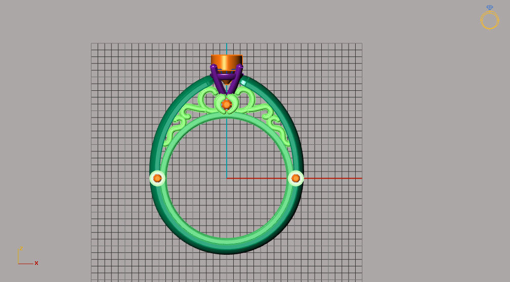 engagement ring 3D print model_5