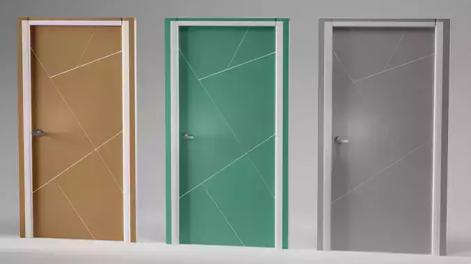Modern Door  Interior  Exterior 3D Model