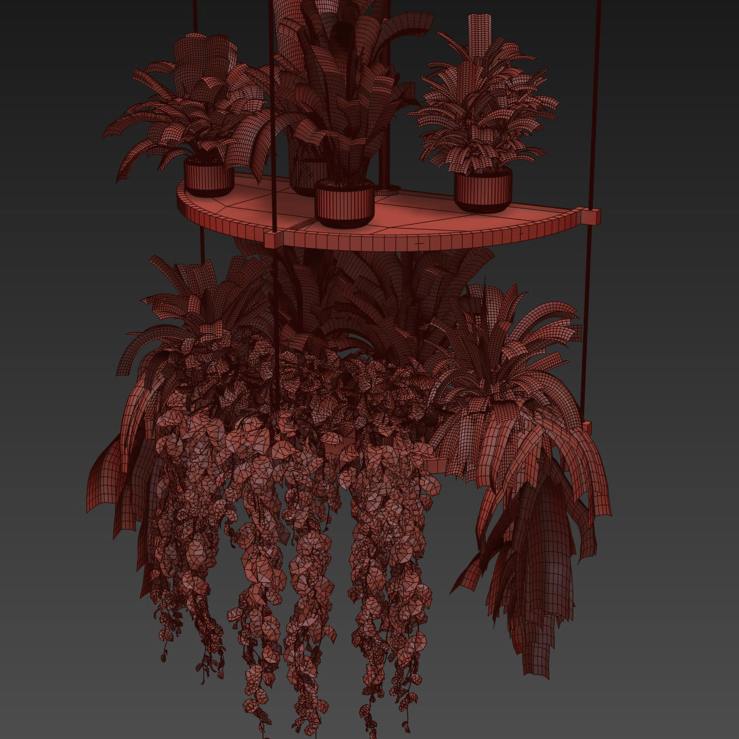 Collection plant vol 446 - hanging - ampelous - palm - pothos 3D model_5