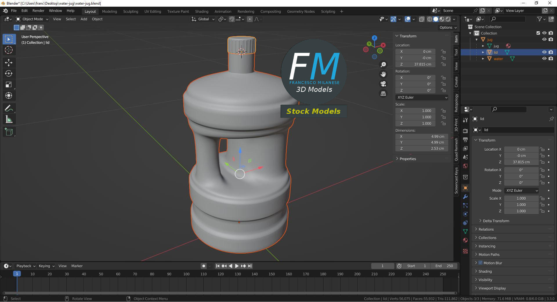 Water jug 3D model_9