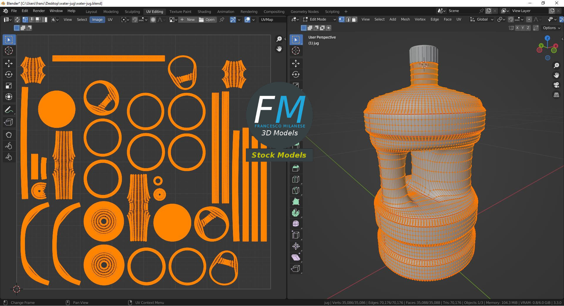 Water jug 3D model_10