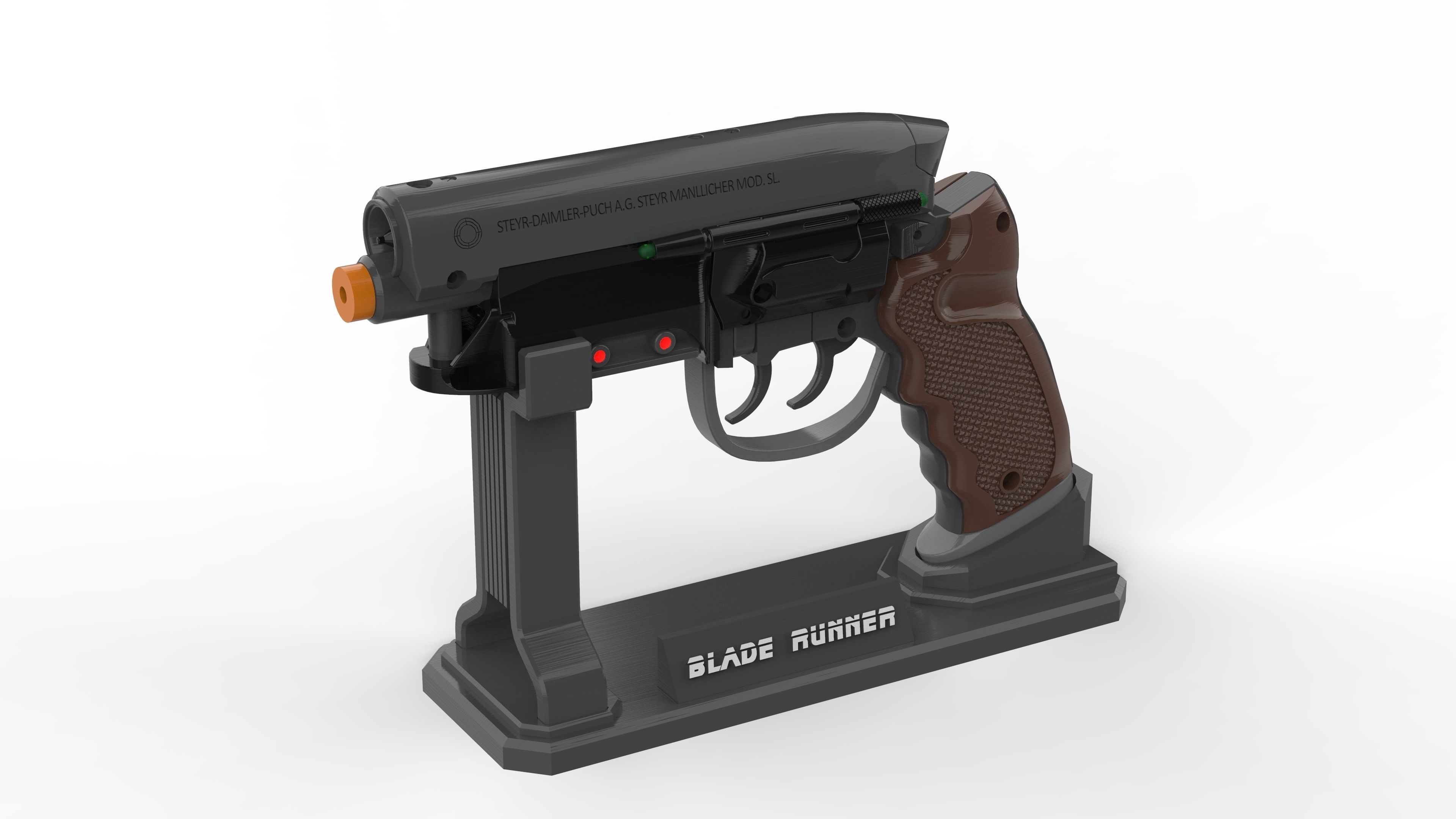 Deckards Blaster - BladeRunner - Commercial - Printable 3d model 3D print model_2
