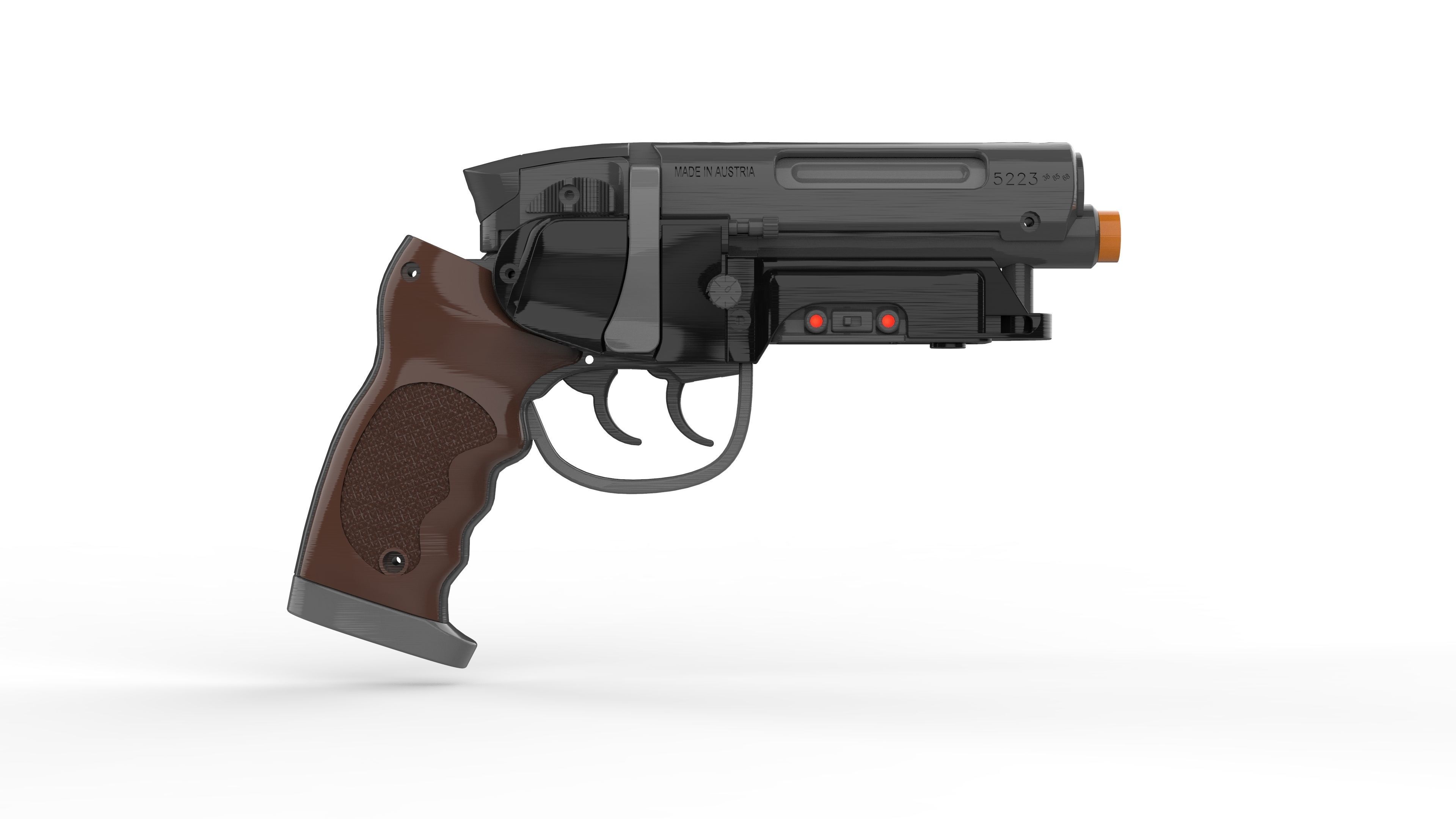 Deckards Blaster - BladeRunner - Commercial - Printable 3d model 3D print model_7