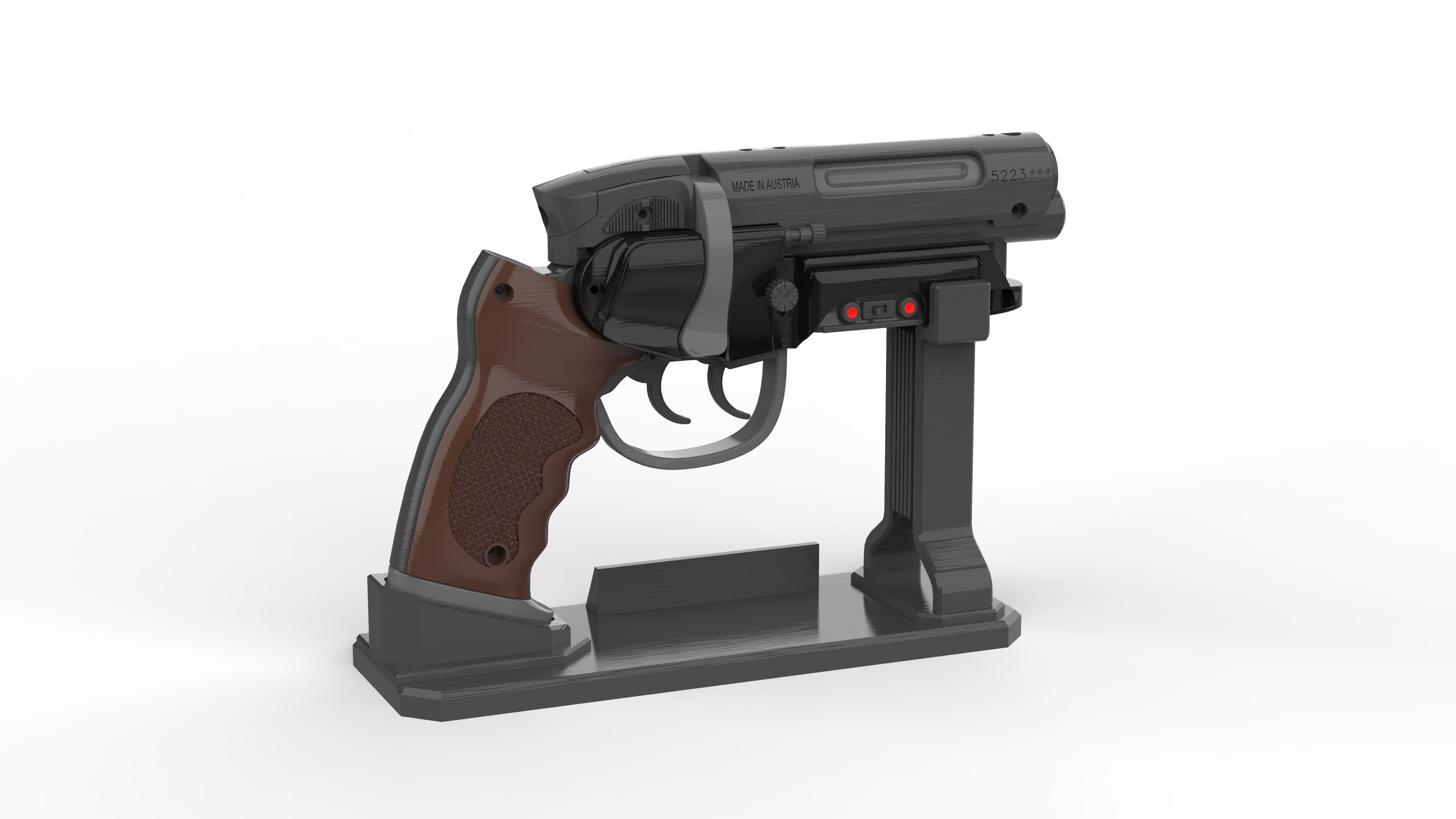 Deckards Blaster - BladeRunner - Commercial - Printable 3d model 3D print model_4