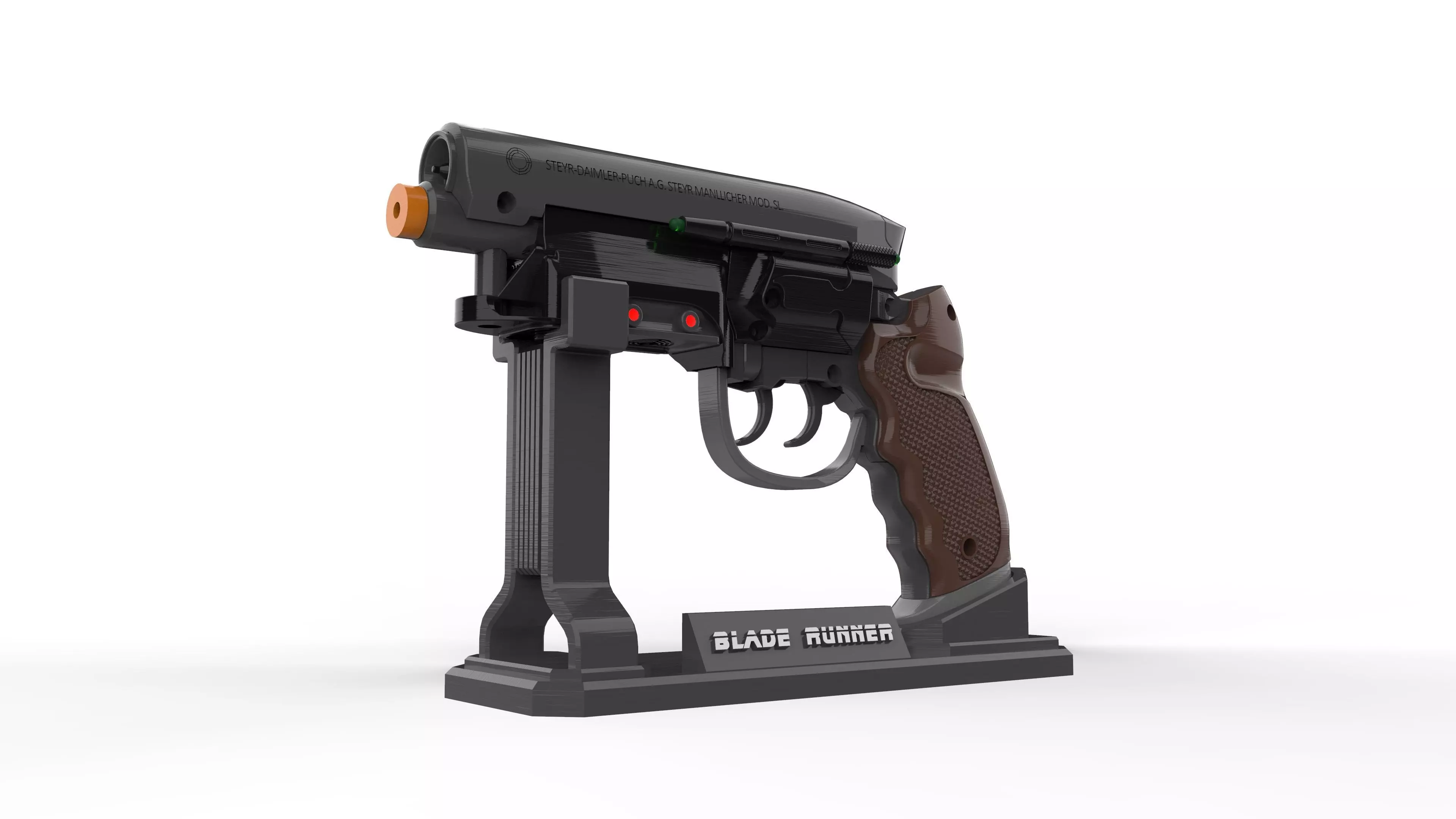 Deckards Blaster - BladeRunner - Commercial - Printable 3d model 3D print model_0