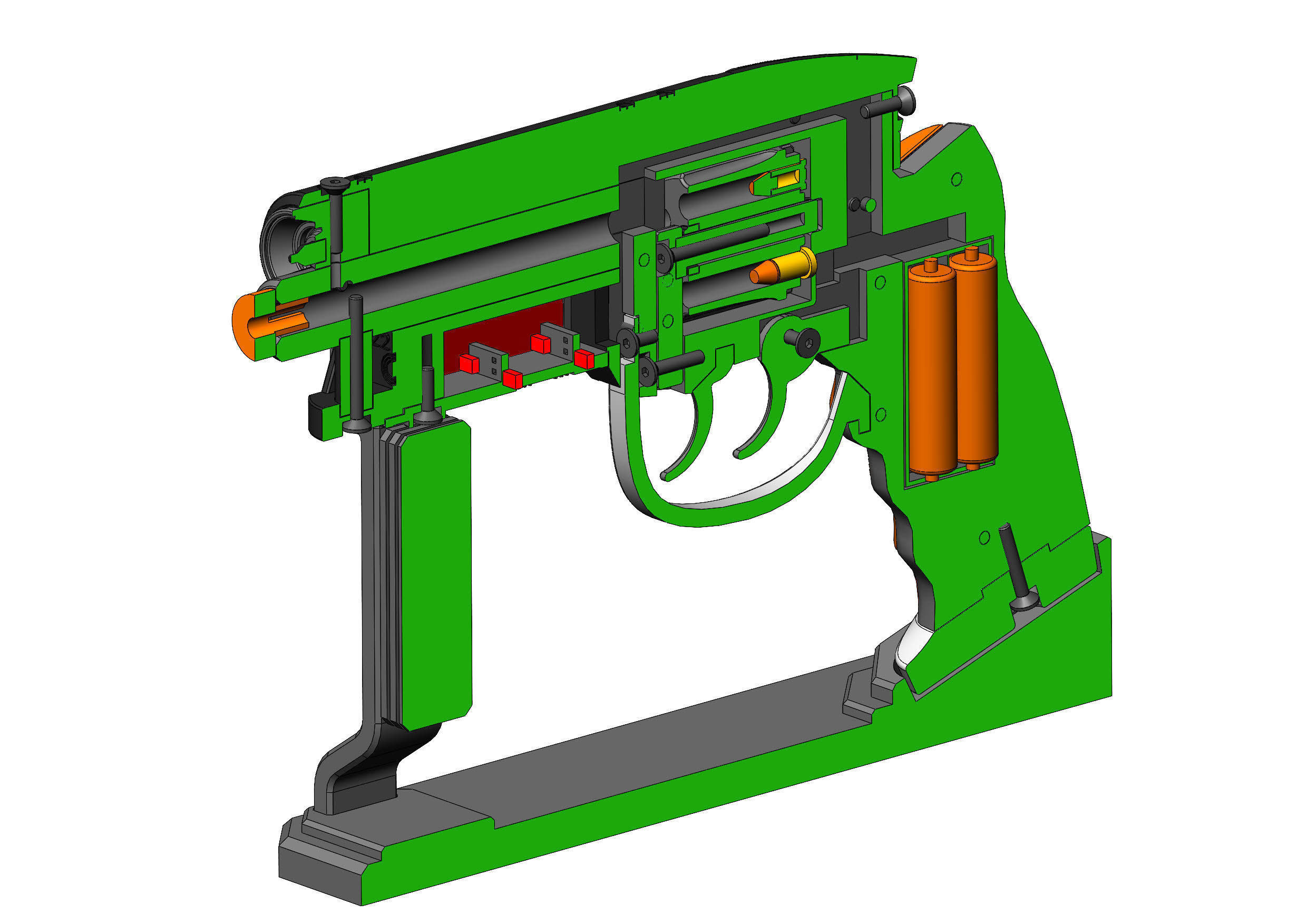 Deckards Blaster - BladeRunner - Commercial - Printable 3d model 3D print model_16