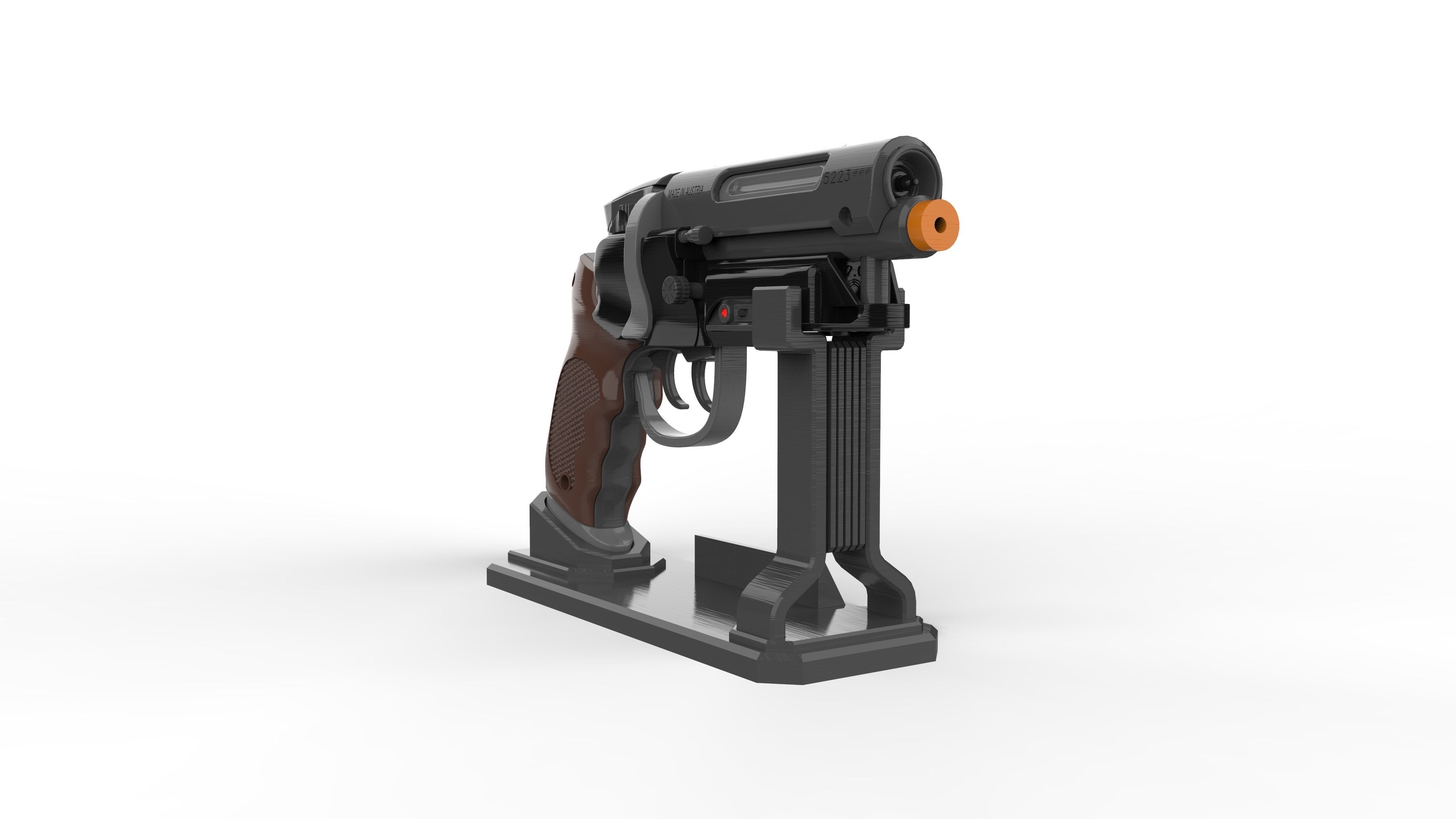 Deckards Blaster - BladeRunner - Commercial - Printable 3d model 3D print model_6