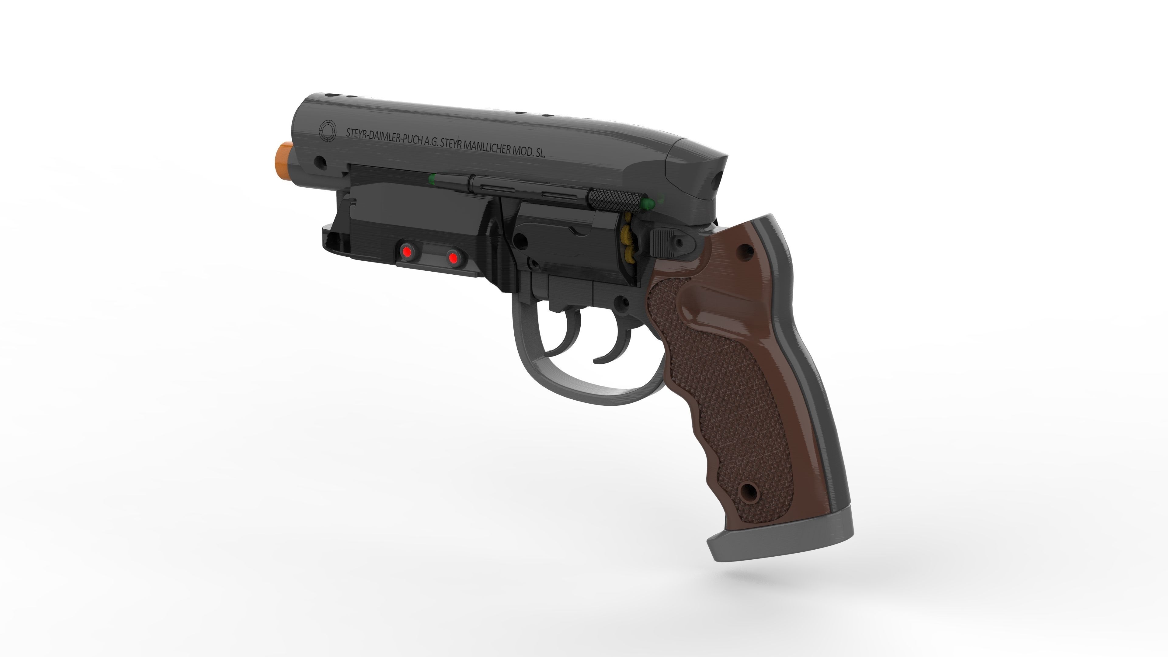 Deckards Blaster - BladeRunner - Commercial - Printable 3d model 3D print model_8