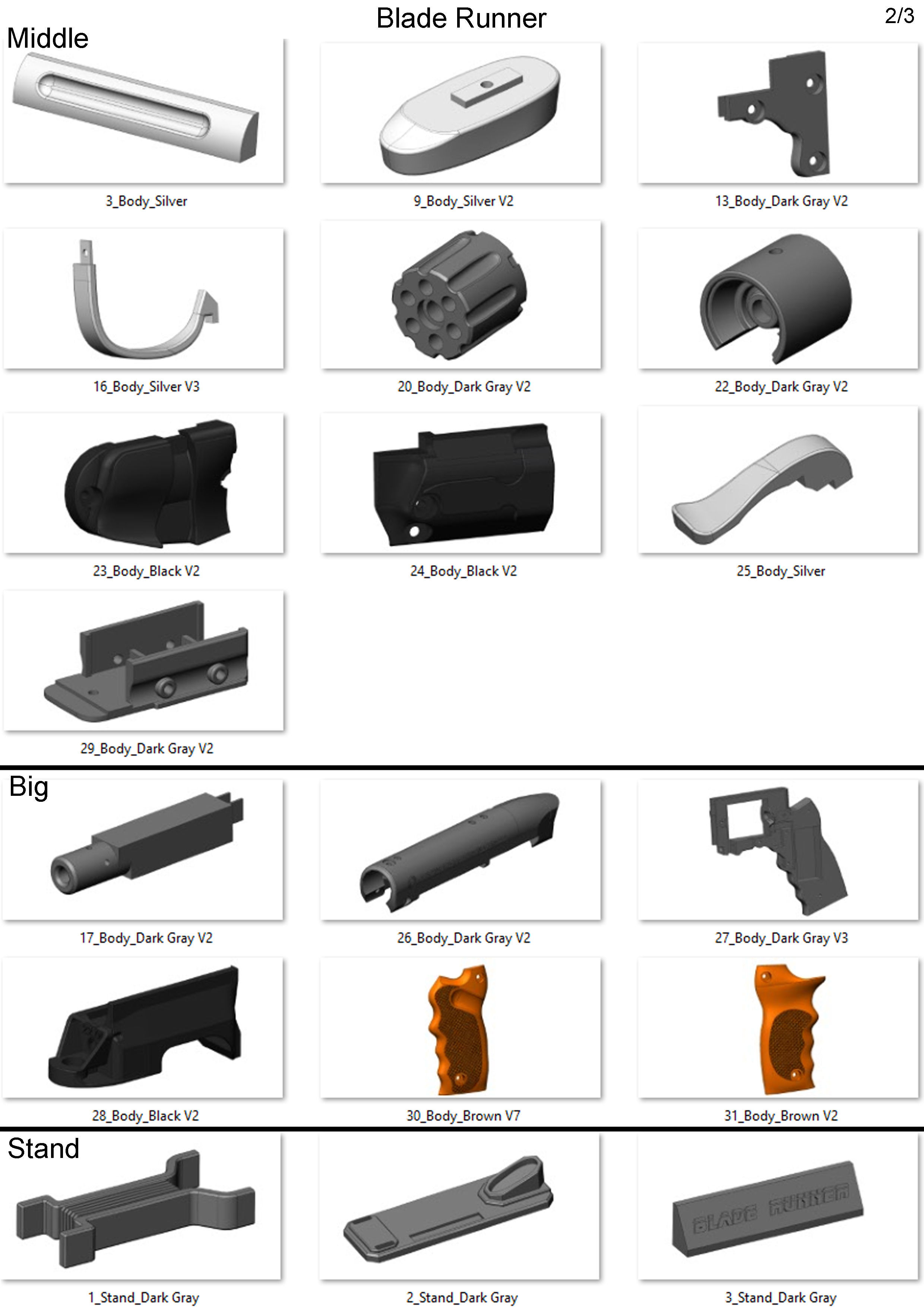 Deckards Blaster - BladeRunner - Commercial - Printable 3d model 3D print model_14