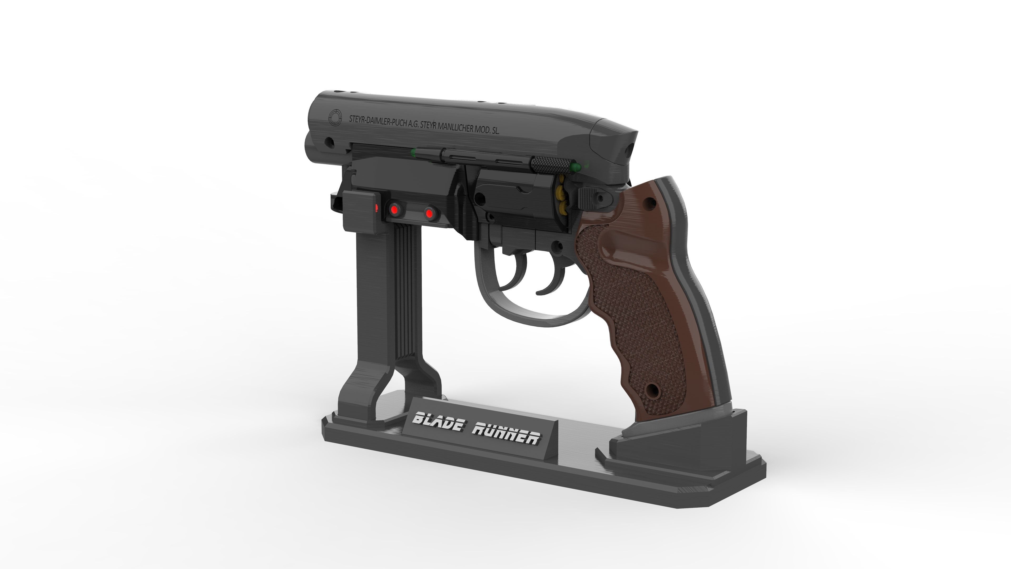 Deckards Blaster - BladeRunner - Commercial - Printable 3d model 3D print model_3