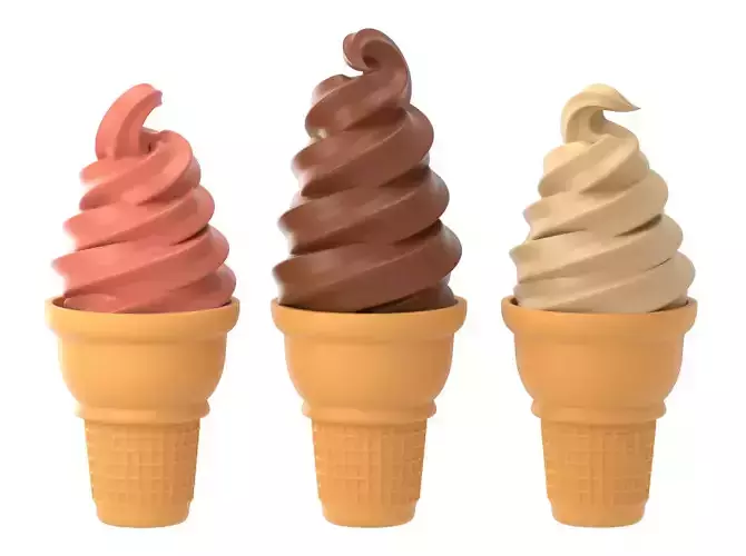 Ice Cream Set 3D model
