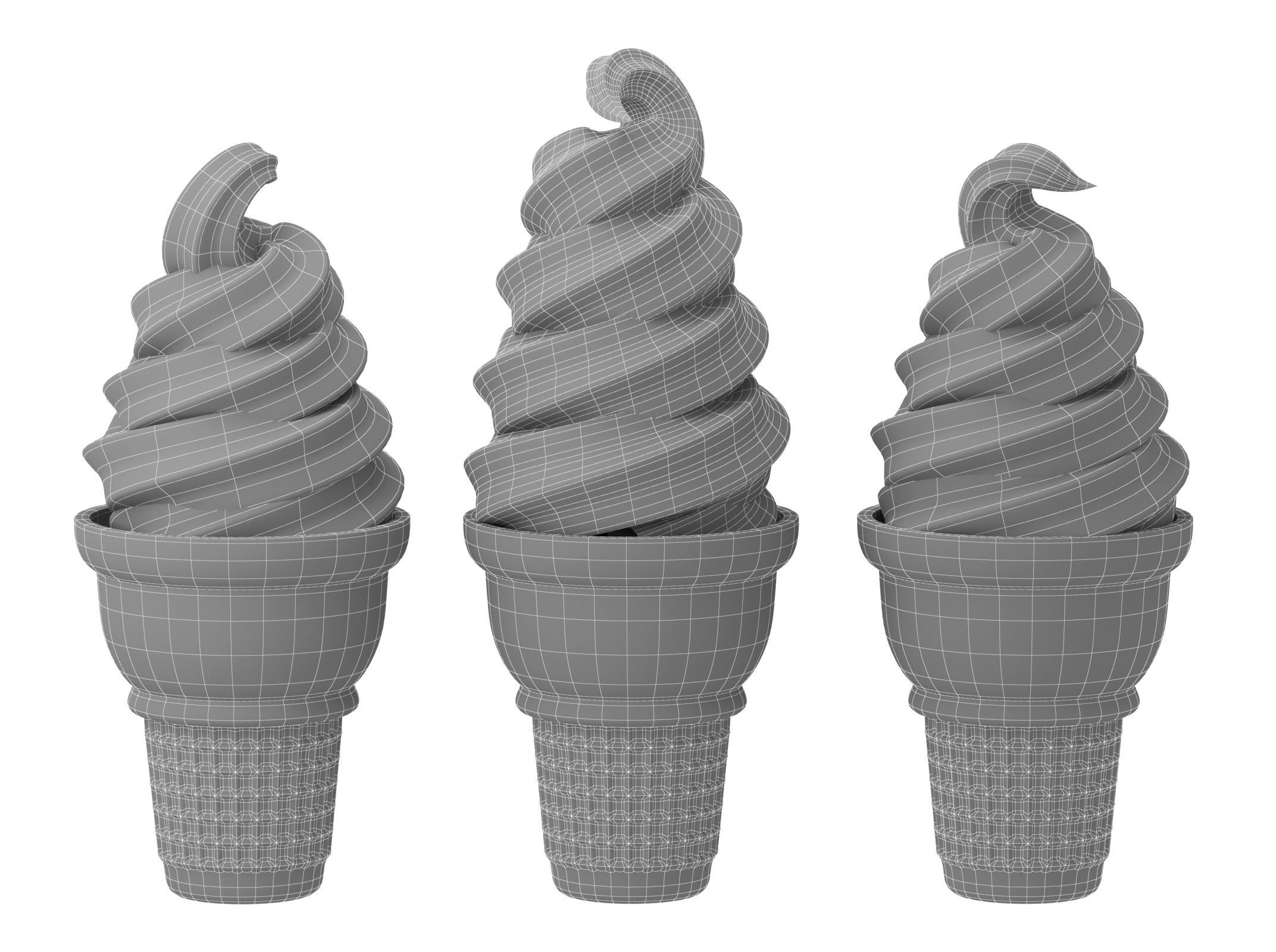Ice Cream Set 3D model_1