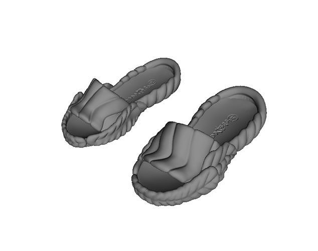 Slipper 3D Print Model shoe 3D print model