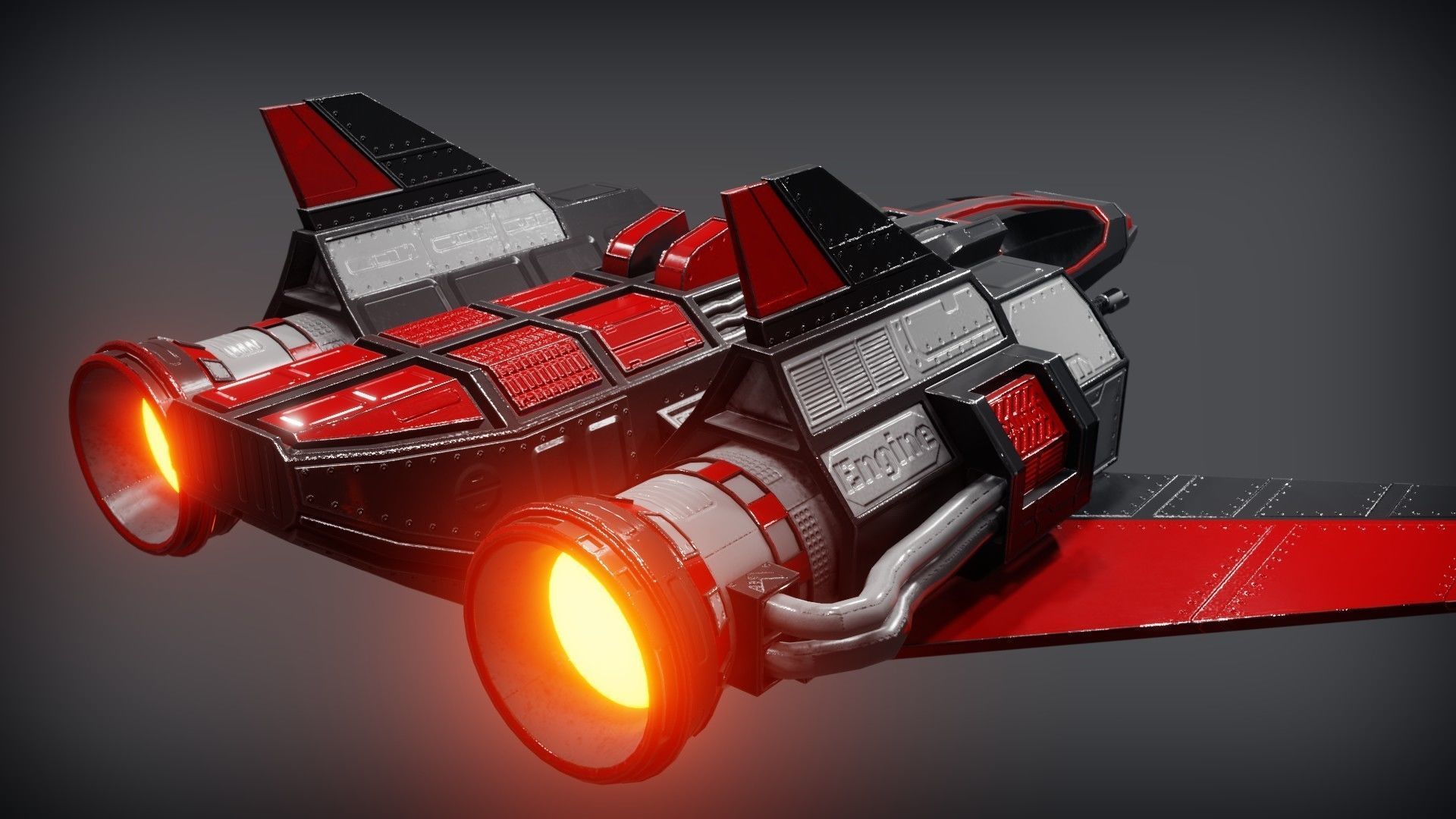 SpaceShip free VR / AR / lowpoly 3D model CGTrader