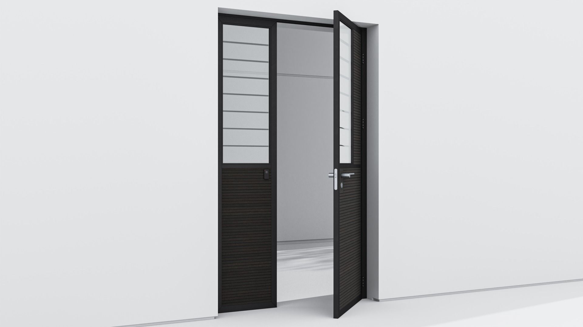 Aluminium door 84 3D model_3