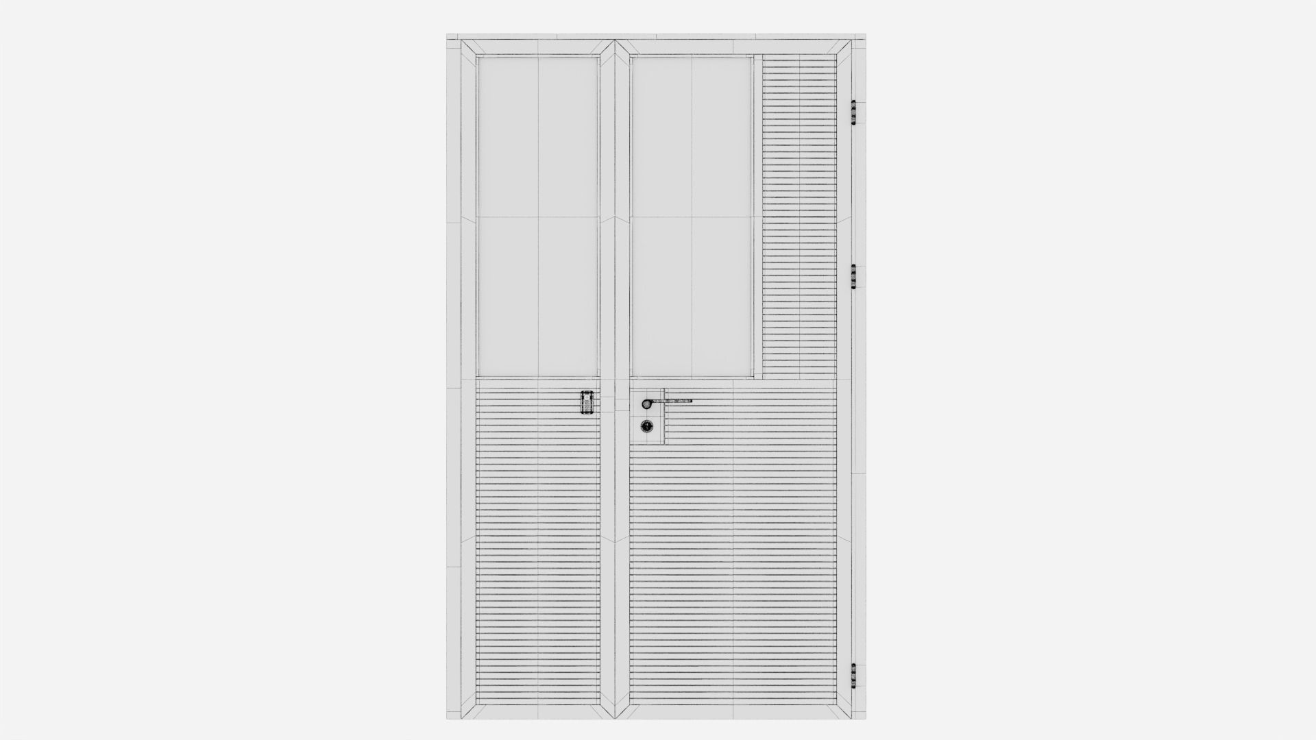 Aluminium door 84 3D model_5