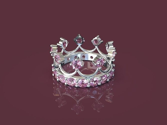 Crown ring 3D print model