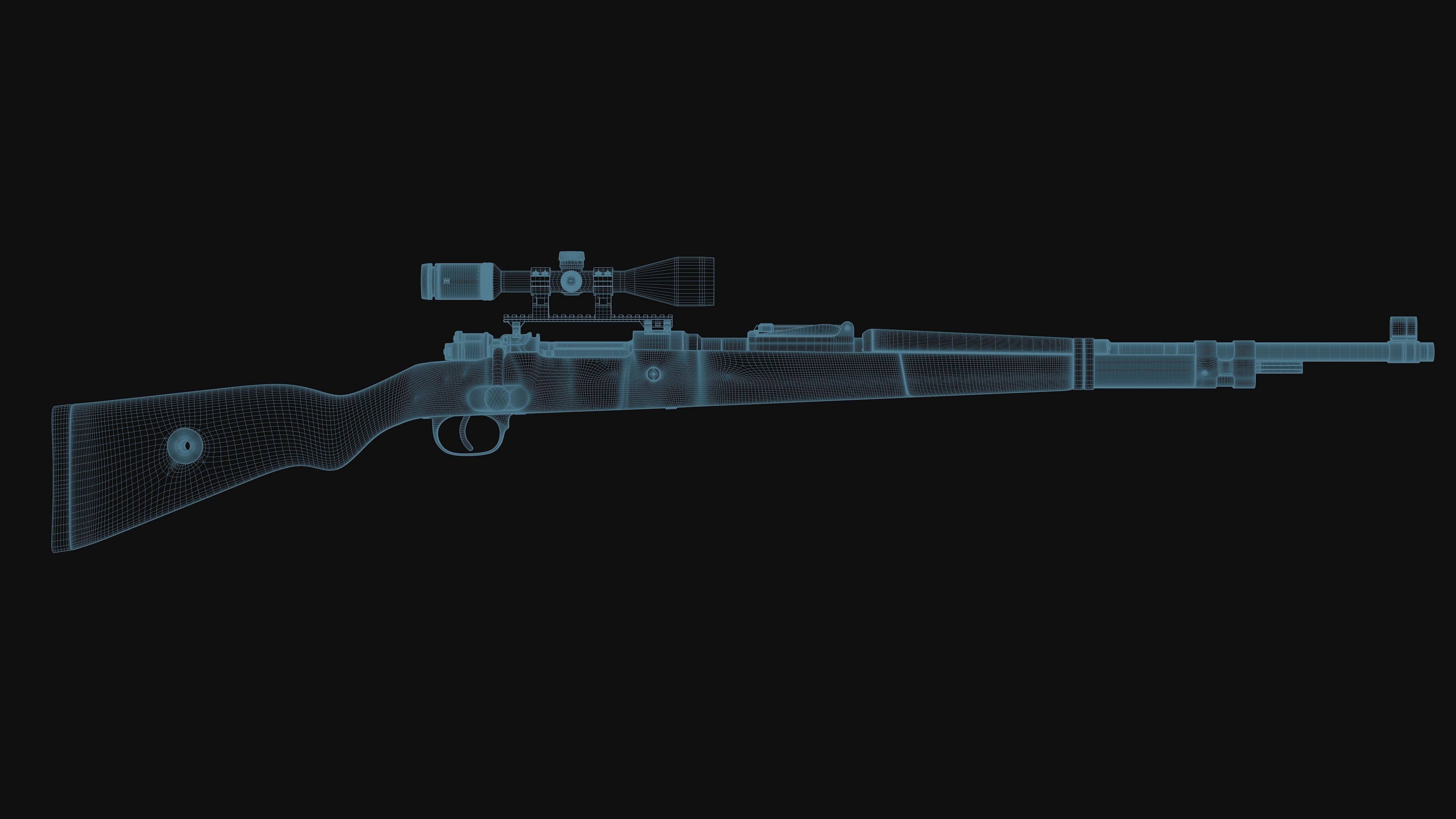 Kar98k two rifles 3D model_9