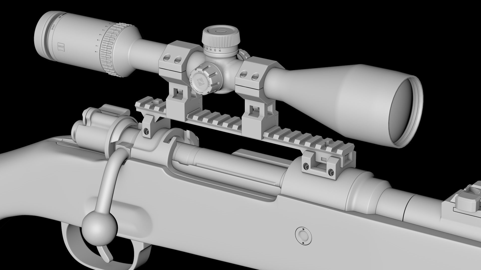 Kar98k two rifles 3D model_3