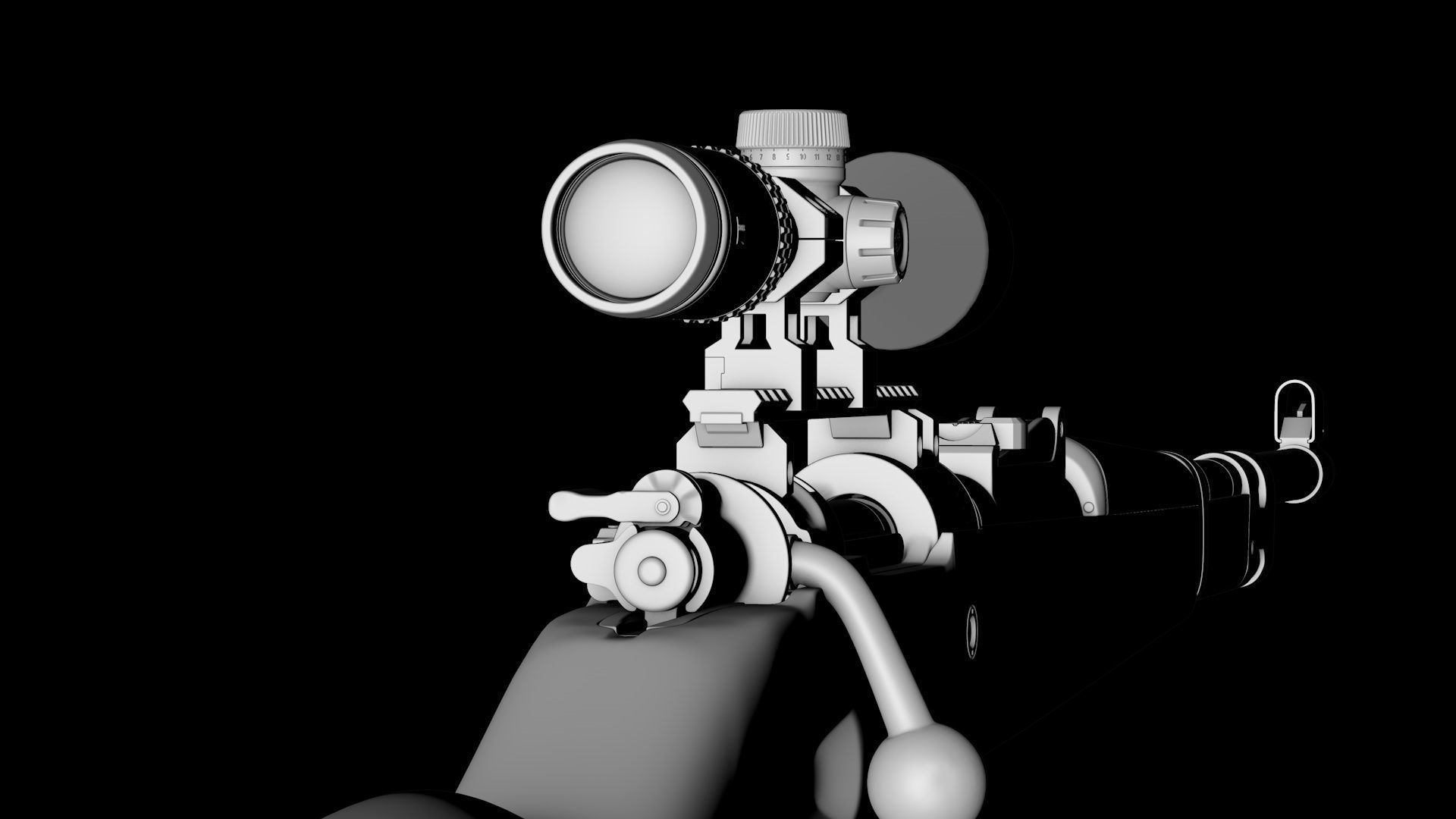 Kar98k two rifles 3D model_4