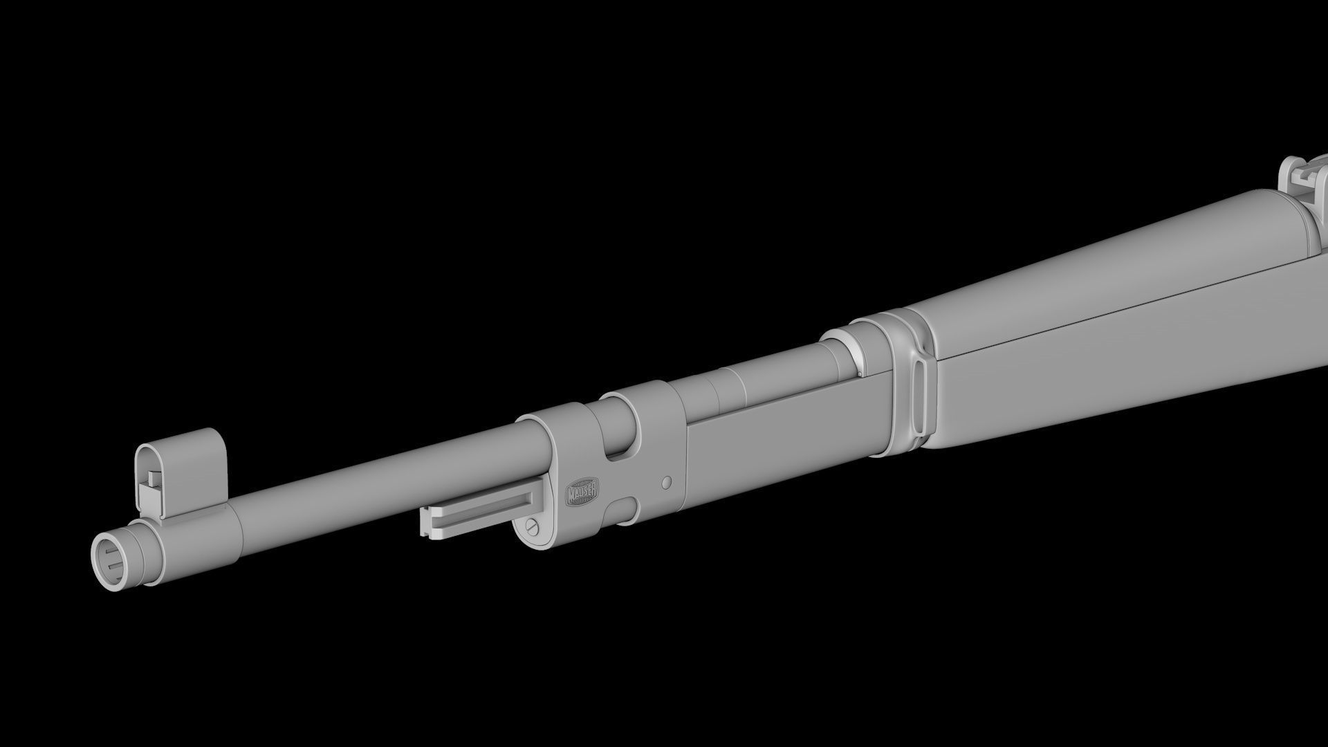 Kar98k two rifles 3D model_2