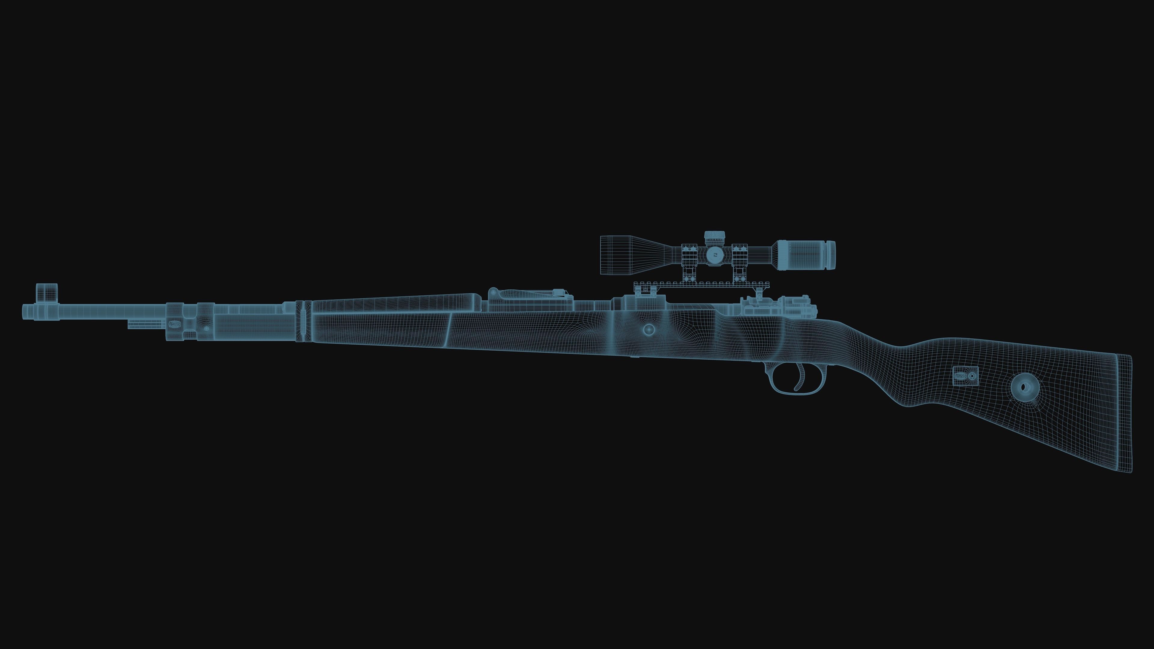 Kar98k two rifles 3D model_10