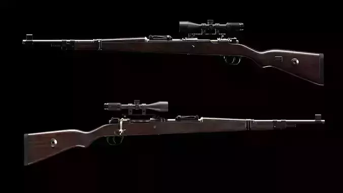 Kar98k two rifles 3D model