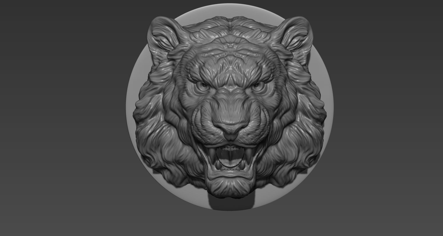 Tiger pendant 3D print model_9