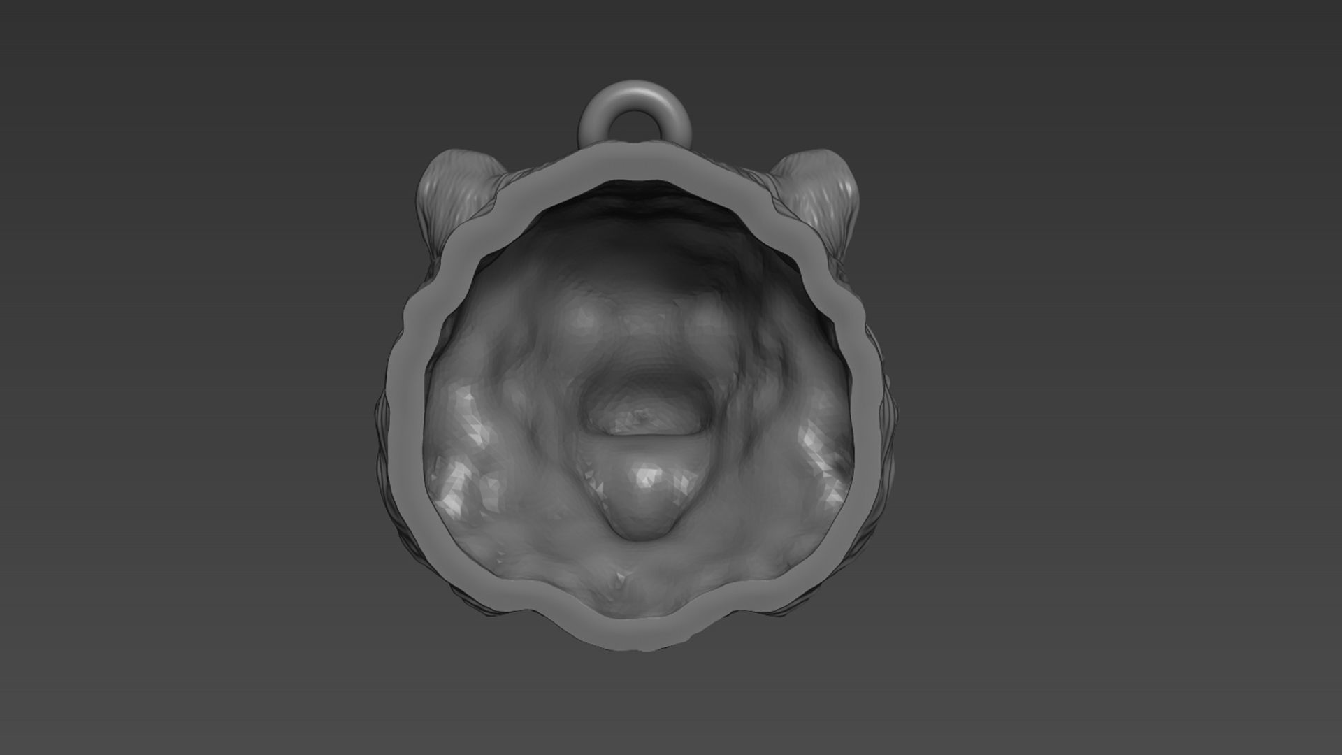 Tiger pendant 3D print model_13