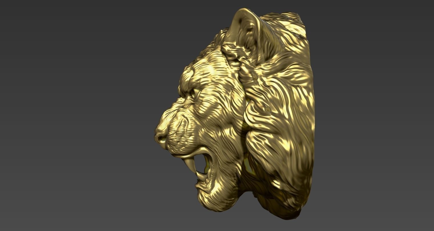 Tiger pendant 3D print model_16