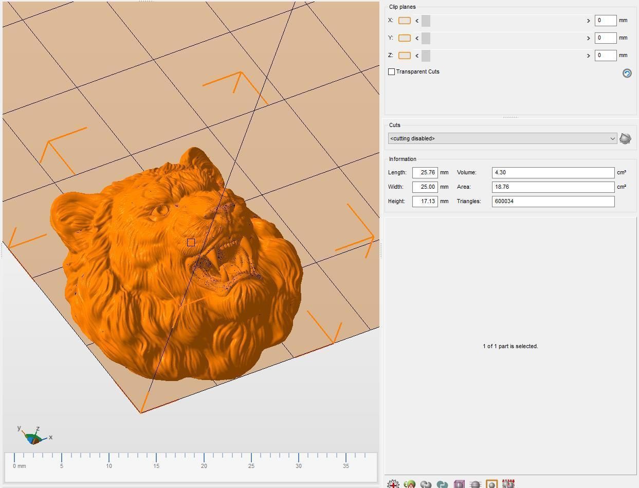 Tiger pendant 3D print model_27