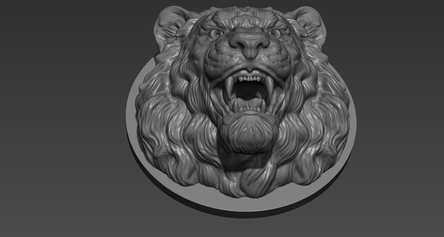 Tiger pendant 3D print model_12