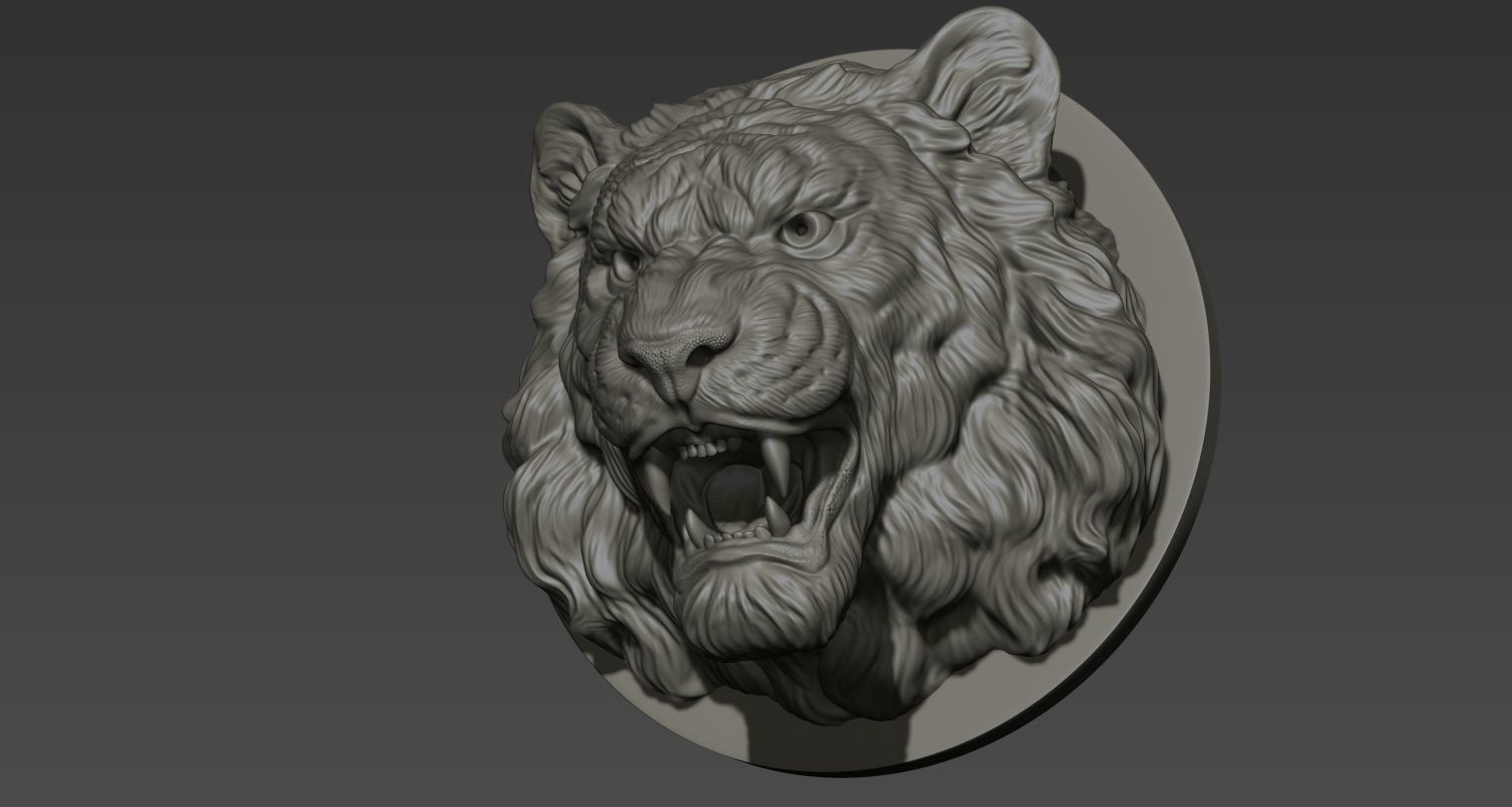 Tiger pendant 3D print model_19
