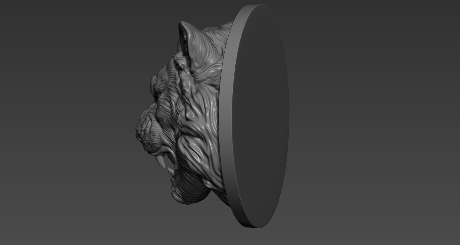 Tiger pendant 3D print model_2
