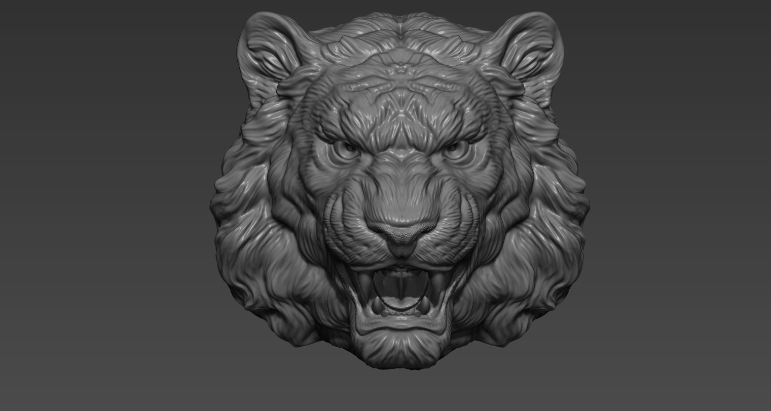Tiger pendant 3D print model_1