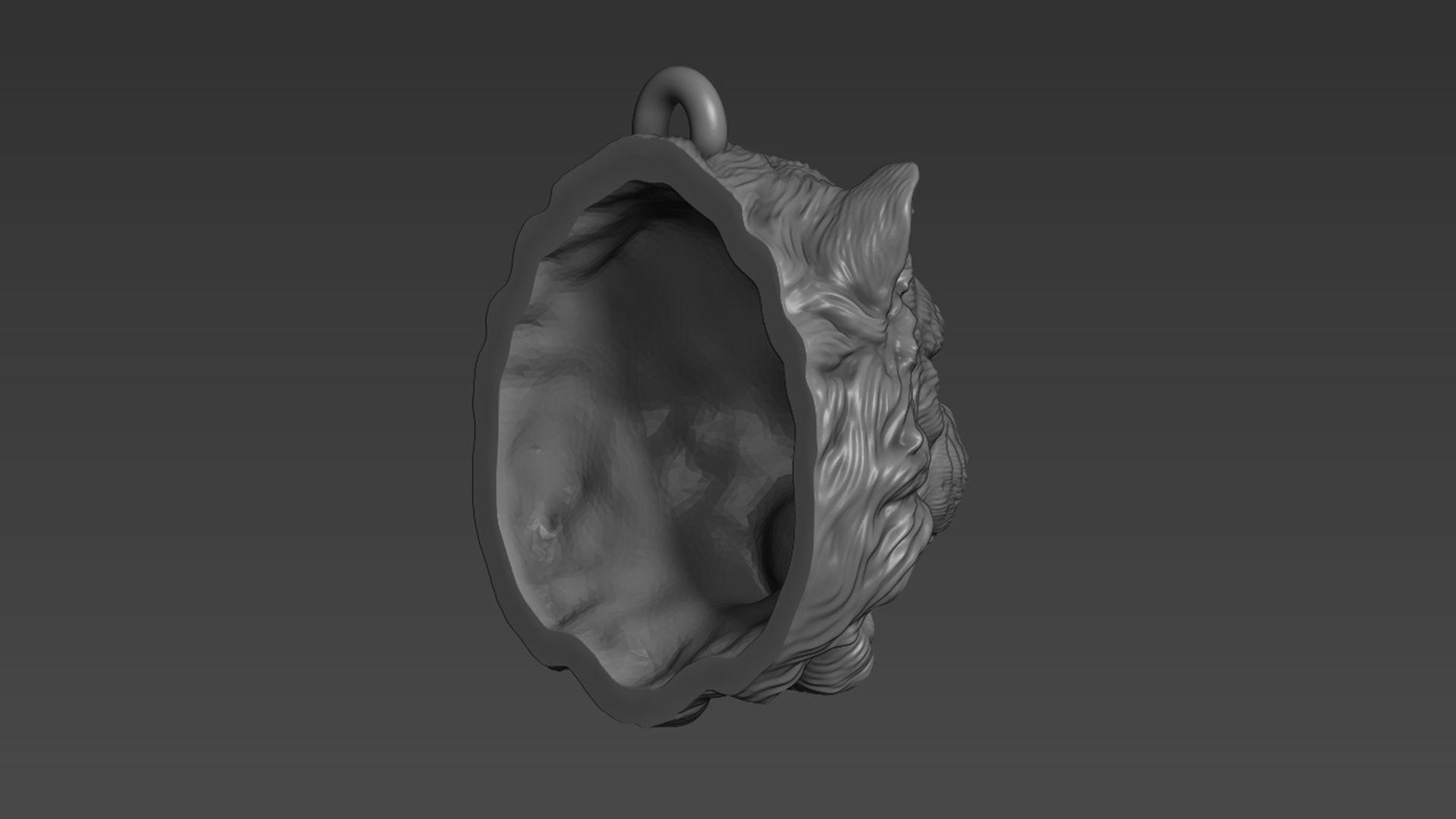 Tiger pendant 3D print model_11