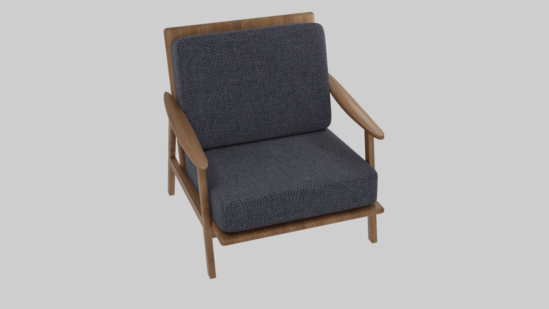 Wooden minimalist chair Free 3D model_1