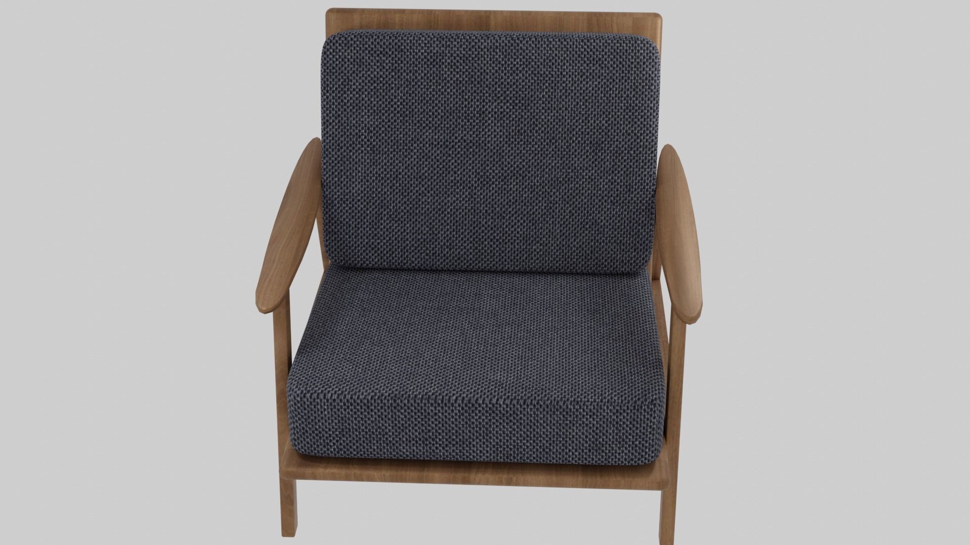 Wooden minimalist chair Free 3D model_2